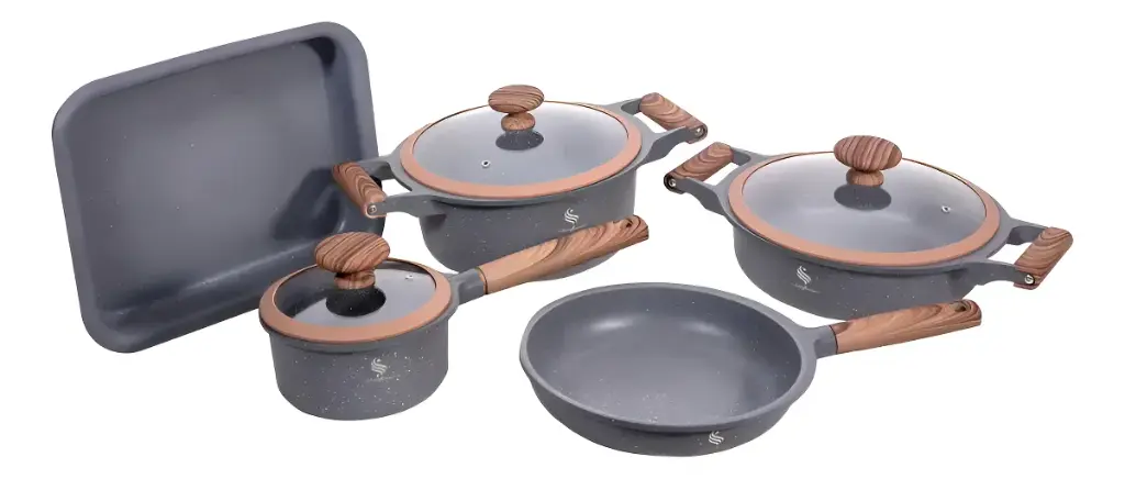 Bateria de roca volcanica gris