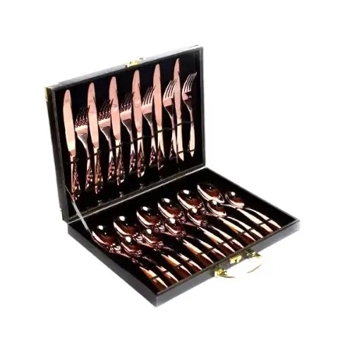 Set de cubiertos oro rosa